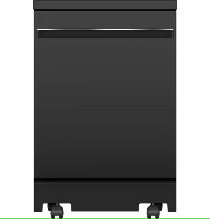 GE® ENERGY STAR® 24" Stainless Steel Interior Portable Dishwasher with Sanitize Cycle