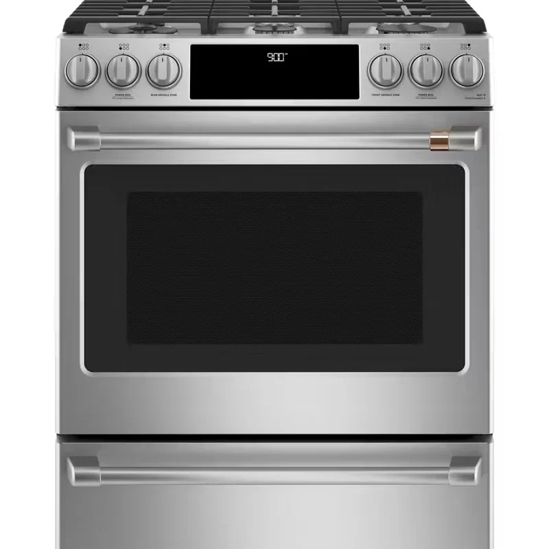 Café™ 30" Smart Slide-In, Front-Control, Dual-Fuel Range with Warming Drawer