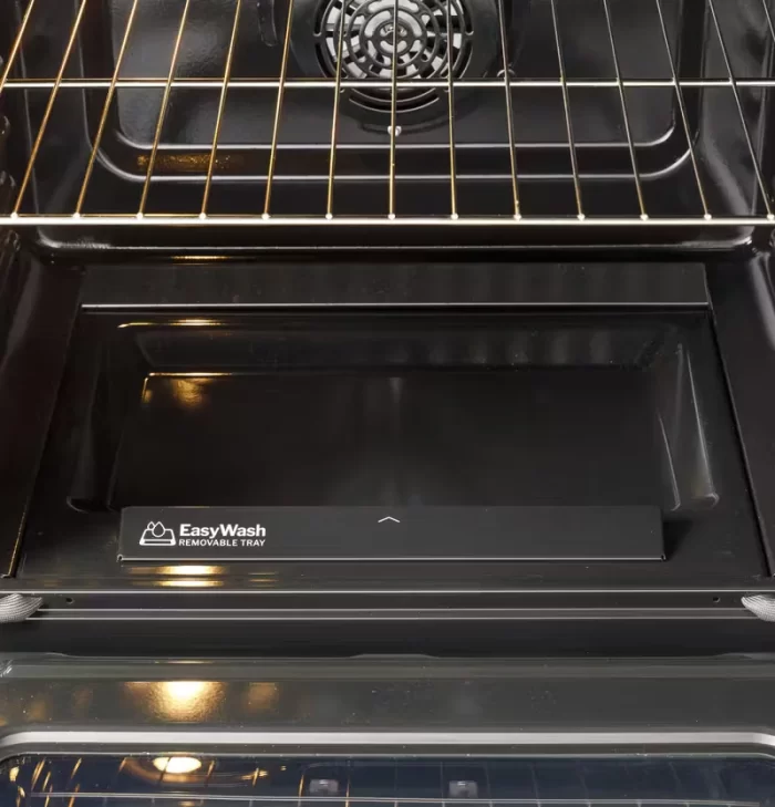 GE® 30" Slide-In Front-Control Convection Gas Range with No Preheat Air Fry and EasyWash™ Oven Tray - Image 2