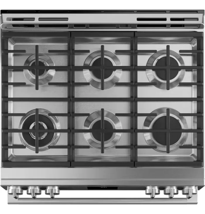 Café™ 30" Smart Slide-In, Front-Control, Gas Range with Convection Oven in Platinum Glass - Image 2