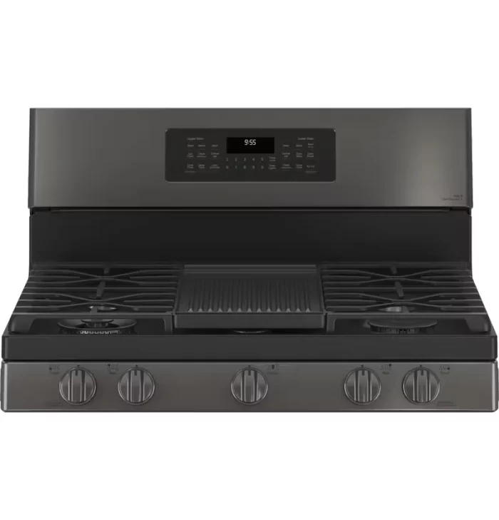 GE Profile™ 30" Free-Standing Gas Double Oven Convection Range with No Preheat Air Fry - Image 3