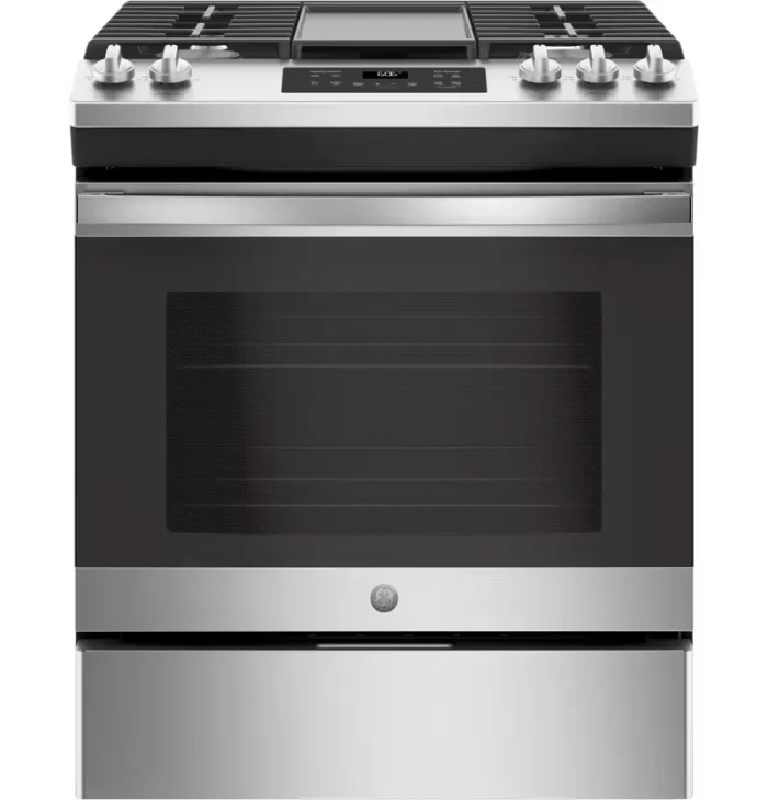 GE® 30" Slide-In Front Control Gas Range