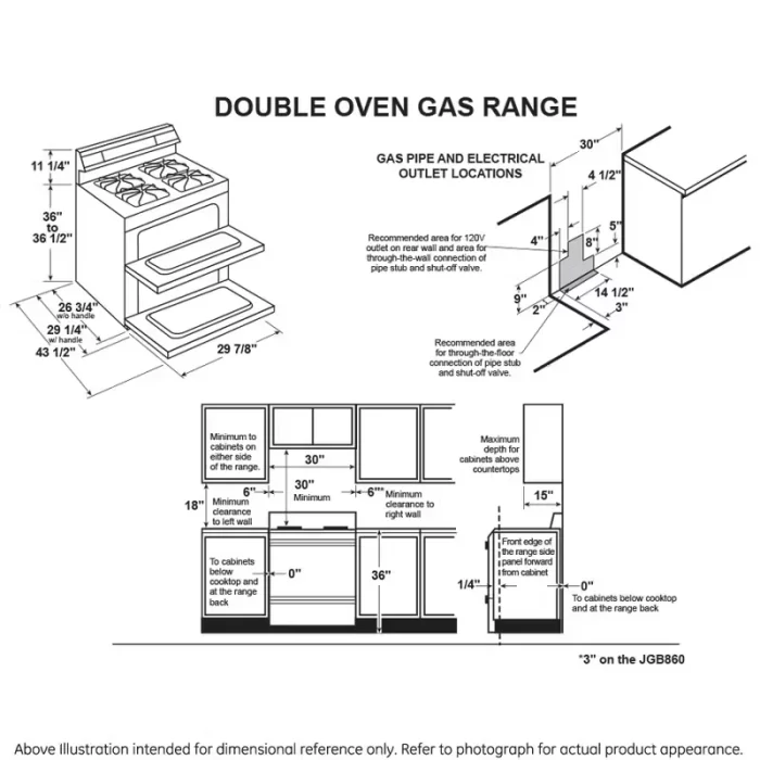 GE Profile™ 30" Free-Standing Gas Double Oven Convection Range with No Preheat Air Fry - Image 4