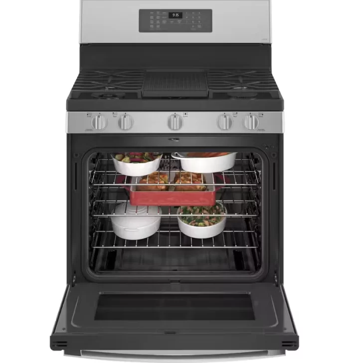 GE Profile™ Smart 30" Free-Standing Self Clean Gas Fingerprint Resistant Range with No Preheat Air Fry - Image 4