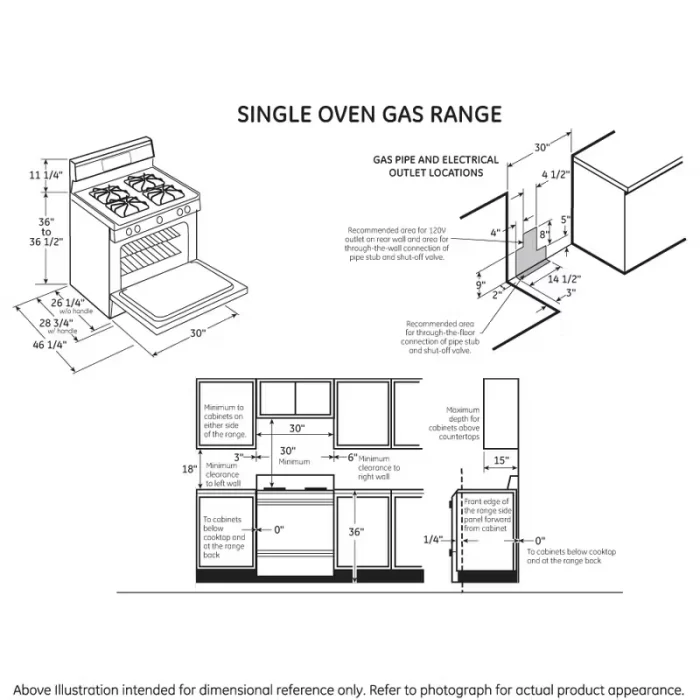 GE® 30" Free-Standing Gas Range - Image 4