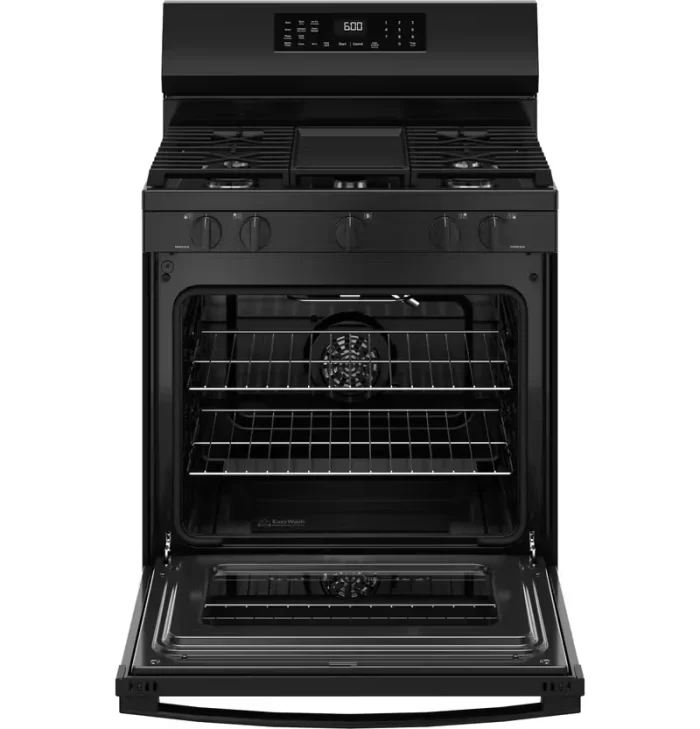 GE® 30" Free-Standing Gas Convection Range with No Preheat Air Fry and EasyWash™ Oven Tray - Image 5