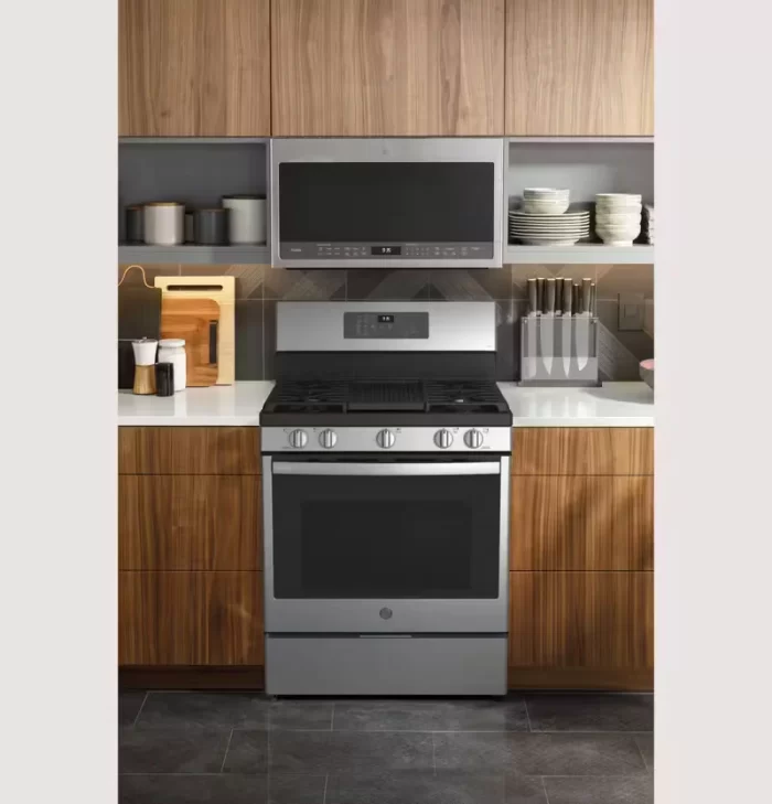 GE Profile™ Smart 30" Free-Standing Self Clean Gas Fingerprint Resistant Range with No Preheat Air Fry - Image 5