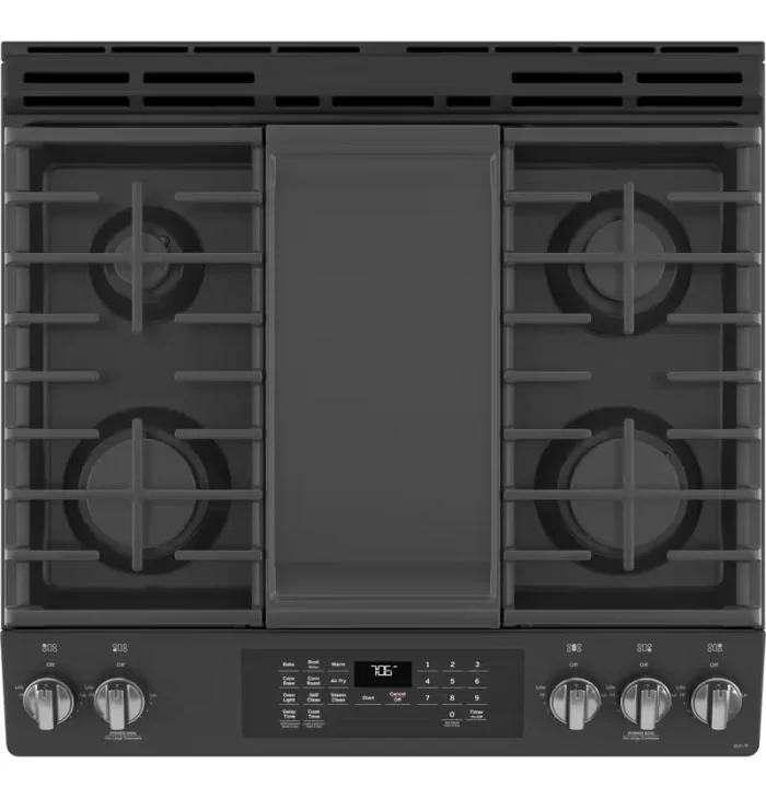 GE® 30" Slide-In Front-Control Convection Gas Range with No Preheat Air Fry - Image 9