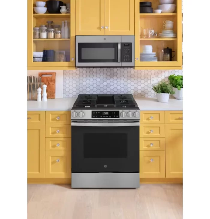 GE® 30" Slide-In Front-Control Gas Range with Crisp Mode - Image 7