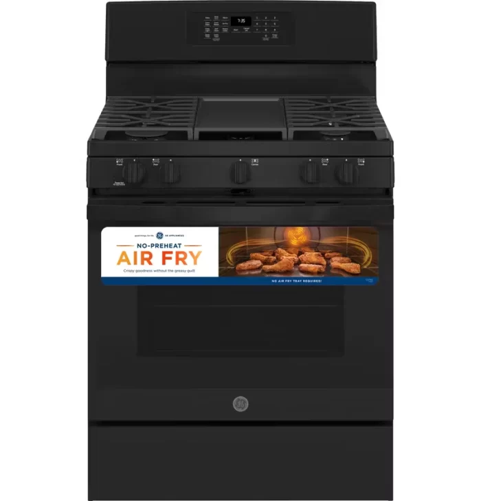 GE® 30" Free-Standing Gas Convection Range with No Preheat Air Fry - Image 7