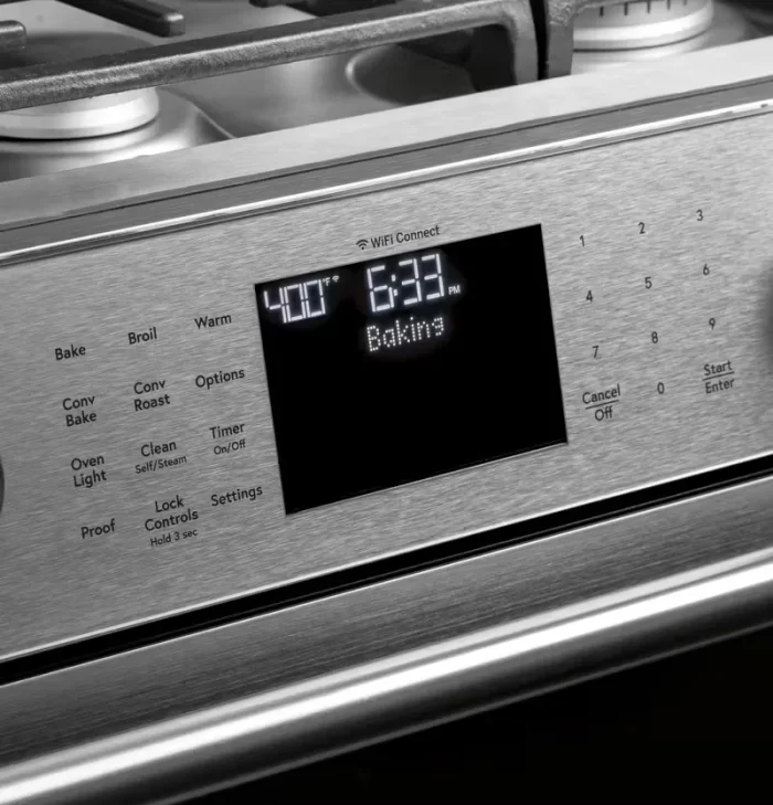 Café™ 30" Smart Slide-In, Front-Control, Gas Range with Convection Oven in Platinum Glass - Image 9