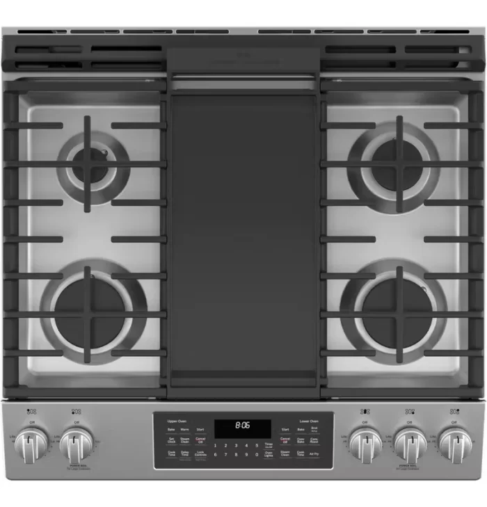 GE® 30" Slide-In Front Control Gas Double Oven Range - Image 8