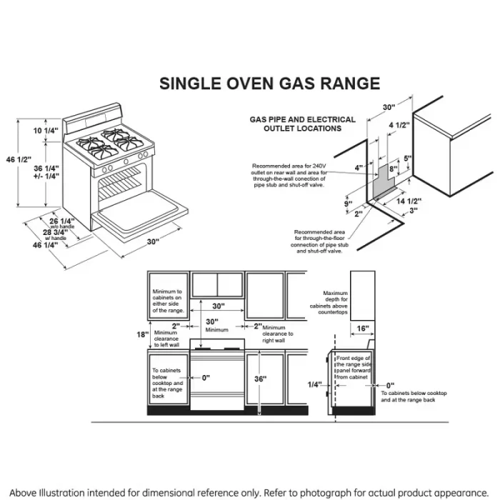 GE® 30" Free-Standing Gas Range - Image 5