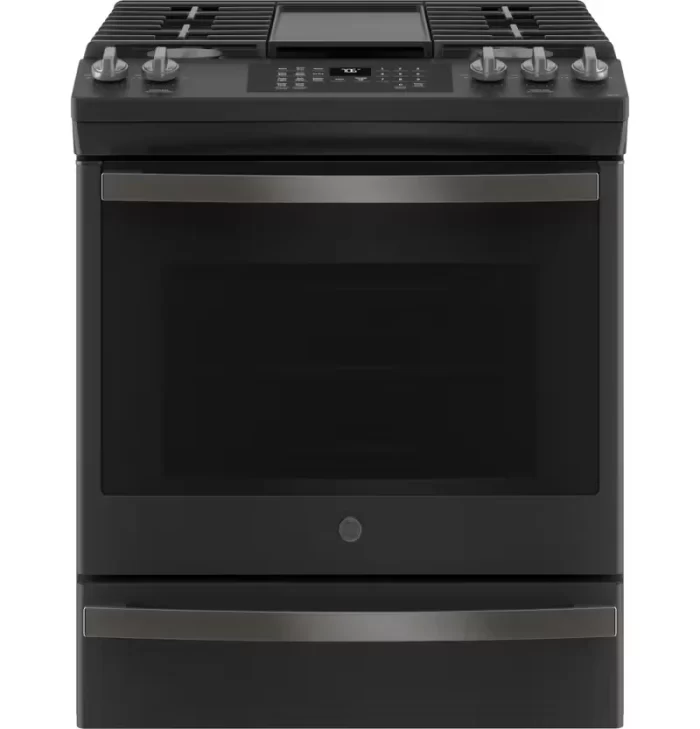 GE® 30" Slide-In Front-Control Convection Gas Range with No Preheat Air Fry