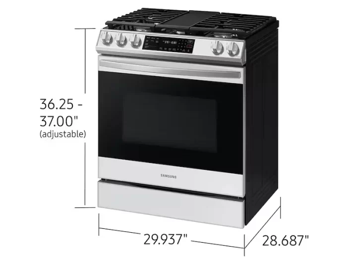 Bespoke 6.0 cu. ft. Smart Slide-in Gas Range with Air Fry & Convection in White Glass - Image 5