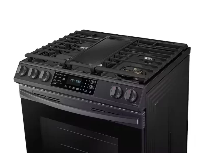 6.0 cu ft. Smart Slide-in Gas Range with Air Fry in Black Stainless Steel - Image 2