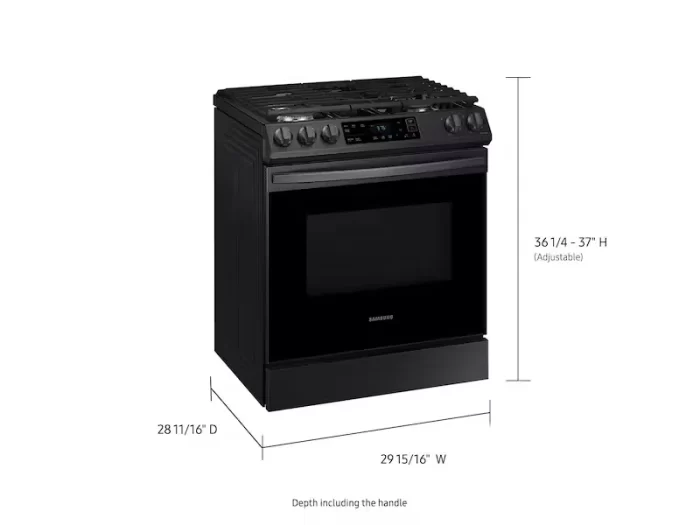 6.0 cu. ft. Smart Slide-in Gas Range in Black Stainless Steel - Image 2