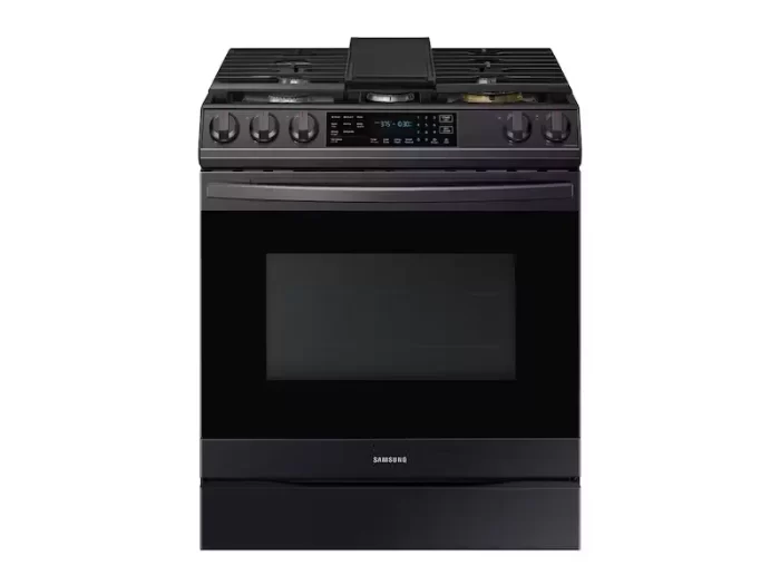 6.0 cu ft. Smart Slide-in Gas Range with Air Fry in Black Stainless Steel