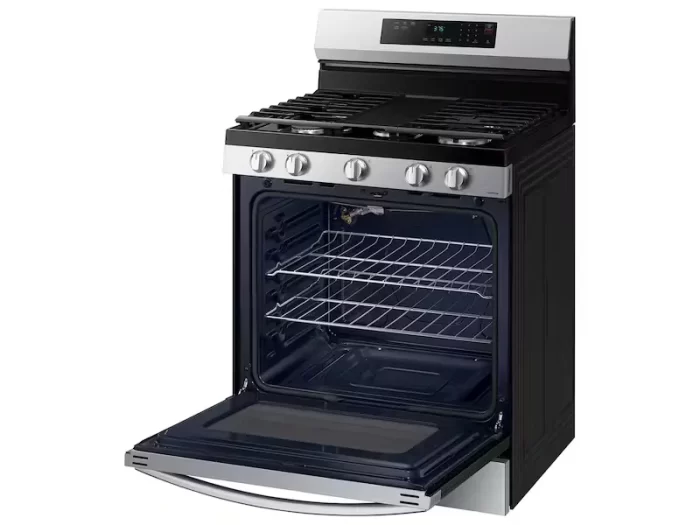 6.0 cu. ft. Smart Freestanding Gas Range with 18K BTU Dual Power Burner & Self Clean in Black Stainless Steel - Image 3