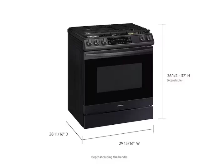 6.0 cu ft. Smart Slide-in Gas Range with Air Fry in Black Stainless Steel - Image 3