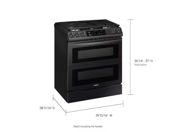 6.0 cu ft. Smart Slide-in Gas Range with Flex Duo™, Smart Dial & Air Fry in Black Stainless Steel - Image 4