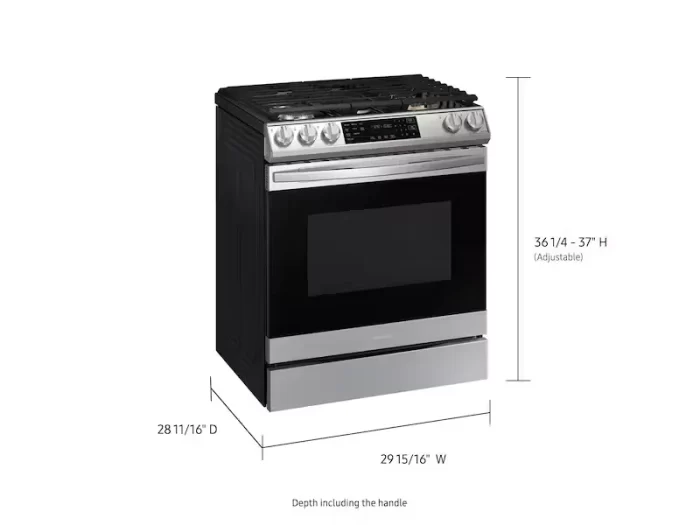 6.0 cu. ft. Smart Slide-in Gas Range with Air Fry in Stainless Steel - Image 3