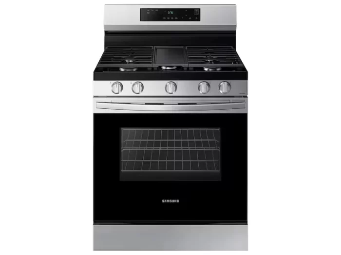 6.0 cu. ft. Smart Freestanding Gas Range with Integrated Griddle in Stainless Steel