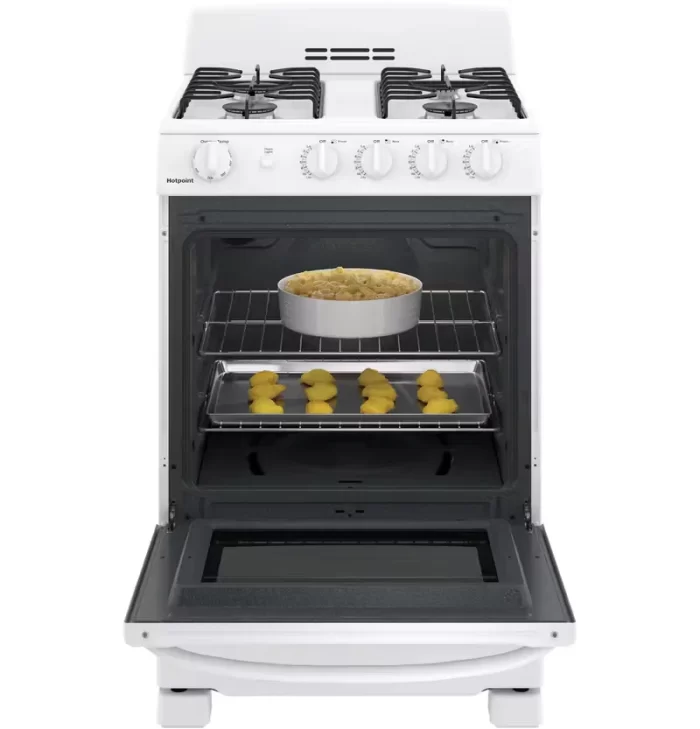 Hotpoint® 24" Front-Control Free-Standing Gas Range with Large Window - Image 3