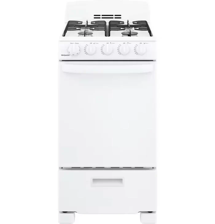 Hotpoint® 20" Front-Control Free-Standing Gas Range with Sealed Burners