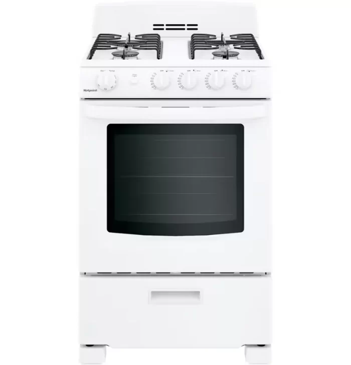 Hotpoint® 24" Front-Control Free-Standing Gas Range with Large Window