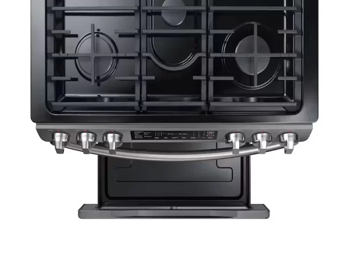 5.8 cu. ft. Slide-in Gas Range with Convection in Black Stainless Steel - Image 3