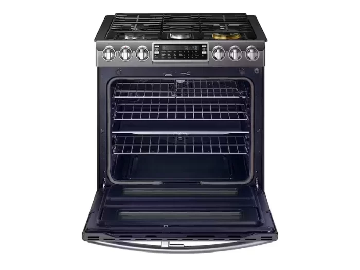 5.8 cu. ft. Slide-In Gas Range with Flex Duo™ & Dual Door in Black Stainless Steel - Image 3