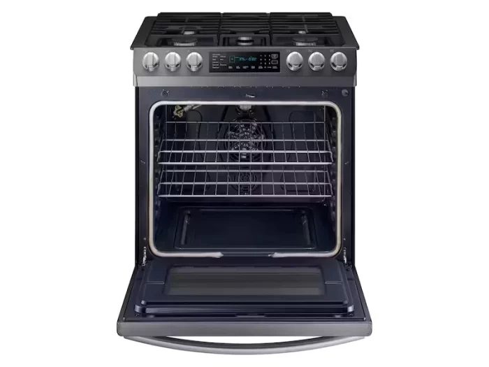 5.8 cu. ft. Slide-in Gas Range with Convection in Black Stainless Steel - Image 5